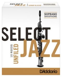 Hlavní obrázek Soprán saxofon RICO RRS10SSX2S Select Jazz - Soprano Saxophone Reeds - Unfiled - 2 Soft - 10 Box