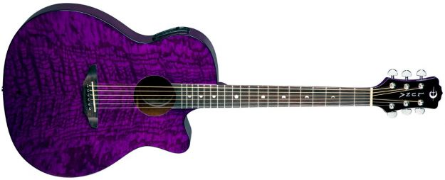 Hlavní obrázek Další tvary LUNA GUITARS Gypsy Quilt Ash Trans Purple