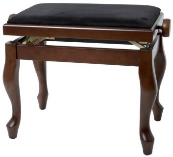 Hlavní obrázek Stoličky a sedáky GEWA Piano Bench Deluxe Classic 130.370 Walnut Matt
