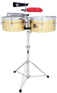 Hlavní obrázek Timbales LATIN PERCUSSION LP256-B Tito Puente 13 and 14 Timbales Solid Brass