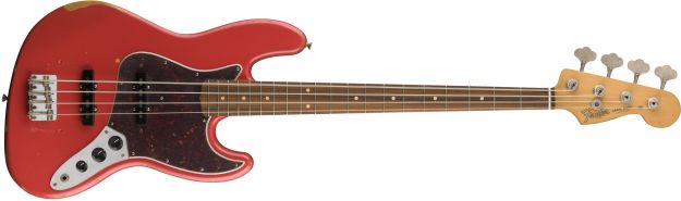 Hlavní obrázek JB modely FENDER Road Worn 60s Jazz Bass Fiesta Red Pau Ferro