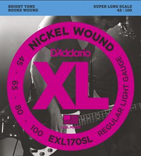 Hlavní obrázek Tvrdost .045 D'ADDARIO EXL170SL Super Long Scale