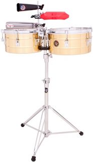 Hlavní obrázek Timbales LATIN PERCUSSION LP255-B Tito Puente 12 and 13 Timbales Solid Brass