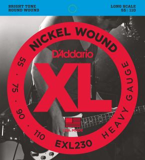 Hlavní obrázek Tvrdost .050+ D'ADDARIO EXL230 Heavy - .055 - .110