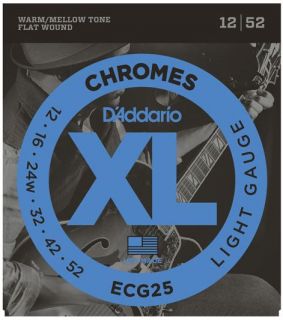 Hlavní obrázek Tvrdost .012 D'ADDARIO ECG25 Chromes Flat Wound Light 12-52