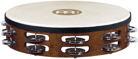 Hlavní obrázek Tamburíny MEINL TAH2B-AB Traditional Goat-Skin Wood Tambourine Brass Jingles - African Brown