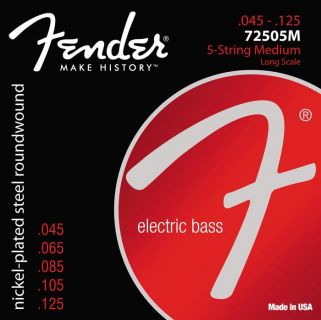 Hlavní obrázek Tvrdost .045 FENDER Super 7250-5M Bass Nickel Plated - .045 - .125