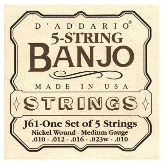 Hlavní obrázek Banja D'ADDARIO J61 Nickel Wound Banjo Medium - .010 - .023 - .010