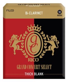 Hlavní obrázek Bb klarinet RICO RGT10BCL350 - Grand Concert Select Thick Blank - Bb Clarinet Reeds 3.5 - 10 Box