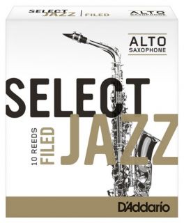 Hlavní obrázek Alt saxofon RICO RSF10ASX2M Select Jazz - Alto Saxophone Reeds - Filed - 2 Medium - 10 Box