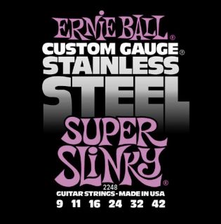 Hlavní obrázek Tvrdost .009 ERNIE BALL P02248 Stainlless Steel Super Slinky - .009 - .042