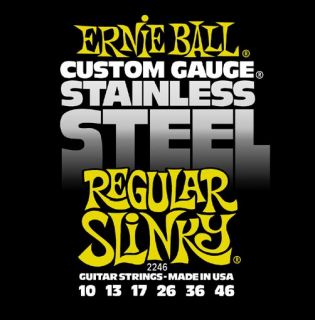 Hlavní obrázek Tvrdost .010 ERNIE BALL P02246 Stainlless Steel Regular Slinky - .010 - .046
