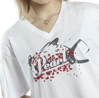 Hlavní obrázek Oblečení a dárkové předměty PEARL W1045 White V-Neck T-shirt Splatter Logo - velikost XL Uni-Sex