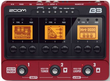Hlavní obrázek Multiefekty, procesory ZOOM B3 - Digitální baskytarový multiefekt