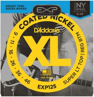 Hlavní obrázek Tvrdost .009 D'ADDARIO EXP125 Extended Play Super Light Top/Regular Bottom - .009 - .046
