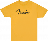 FENDER Spaghetti Logo T-Shirt, Butterscotch, S