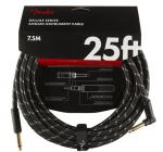 FENDER Deluxe Series Instrument Cable SA 7,5 m Black Tweed