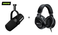 Hlavní obrázek Mikrofony pro rozhlasové vysílání SHURE MV7X + SRH440A SET