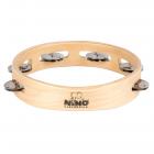 Galerijní obrázek č.1 Perkuse pro děti NINO PERCUSSION NINO943 Single Row Wood Tambourine 8” - Natural