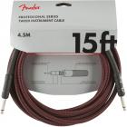 FENDER Professional Series 15 Instrument Cable Red Tweed