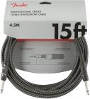 FENDER Professional Series 15 Instrument Cable Gray Tweed
