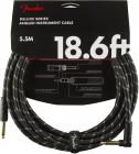 FENDER Deluxe Series 18,6 Instrument Cable Angled Black Tweed