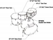 Galerijní obrázek č.4 22“; 10“, 12“; 16“ TAMA CK52KRS-ICA Superstar Classic - Ice Ash Wrap