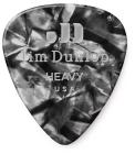 DUNLOP Celluloid Black Pearloid Pick Heavy - 12 ks
