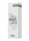 D'ADDARIO ORSF05BSX2H Organic Select Jazz Filed Baritone Saxophone Reeds 2 Hard - 5 Pack