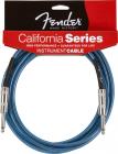FENDER California Instrument Cable -  Lake Placid Blue 6m