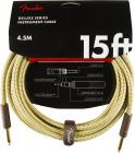 FENDER Deluxe Series 15 Instrument Cable Tweed