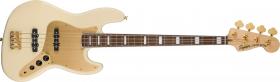 FENDER SQUIER 40th Anniversary Jazz Bass Gold Edition - Olympic White