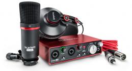 Hlavní obrázek Velkomembránové kondenzátorové mikrofony FOCUSRITE Scarlett 2i2 Studio 2nd Gen