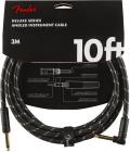 FENDER Deluxe Series 10 Instrument Cable Angled Black Tweed