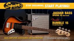 FENDER SQUIER Stop Dreaming, Start Playing!™ Set: Affinity Series™ Jaguar Bass® Special SS, Brown Sunburst