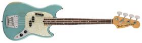 FENDER Justin Meldal-Johnsen Mustang Bass Faded Daphne Blue Rosewood