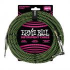 ERNIE BALL P06066 Braided Cable 25 SA Black Green