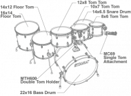 Galerijní obrázek č.7 Jiné konfigurace TAMA CL72RS-PCLP Superstar Classic - Caribbean Lacebark Pine Fade