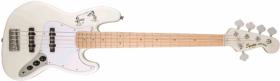 FENDER SQUIER Steffi Stephan Jazz Bass® V, Maple Fingerboard - Olympic White