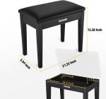 Galerijní obrázek č.1 Stoličky a sedáky DONNER Piano Bench With Storage - Black