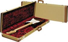 FENDER Strat/Tele Deluxe Hardshell Case Tweed Red Poodle Interior