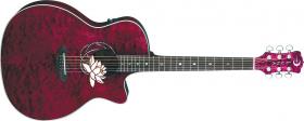 LUNA GUITARS Flora Lotus QM Trans Shiraz