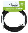 FENDER Performance Series Angle Instrument Cable Black, 18.6 ft 5.5M