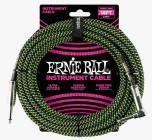 ERNIE BALL P06082 Braided Cable 18 SA Black Green