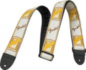 Galerijní obrázek č.1 Nylonové/textilní FENDER Jackquard Monogrammed Strap White / Brown Yellow