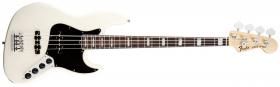 FENDER American Deluxe Jazz Bass®, Rosewood Fretboard, Olympic White, 3-Ply B/W/B Pickguard
