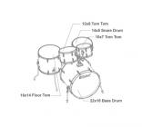 Galerijní obrázek č.5 22“; 10“, 12“; 16“ TAMA IP52H6WBN-BOB Imperialstar - Blacked Out Black/Black Nickel Hardware