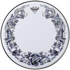 REMO Suede Tattoo Skyn 14" Serpent Rose