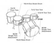 Galerijní obrázek č.1 Jiné konfigurace TAMA ML52HZBN2-FBV Superstar Hyper-Drive Duo - Flat Black Vertical Stripe