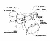 Galerijní obrázek č.7 Jiné konfigurace TAMA WBS52RZS-MBI Starclassic Walnut/Birch - Molten Blue Ice Fade
